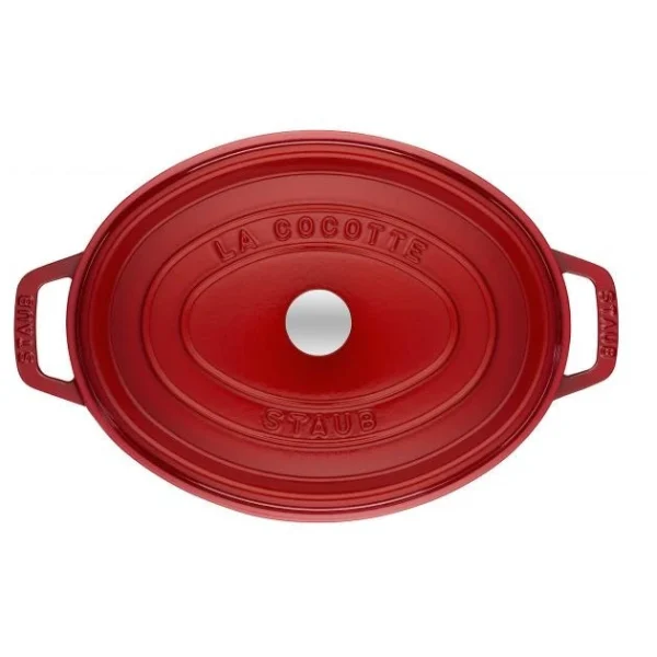 STAUB Cocotte Fonte Ovale 23 Cm Rouge Cerise 2,35 L Acheter Maintenant 3