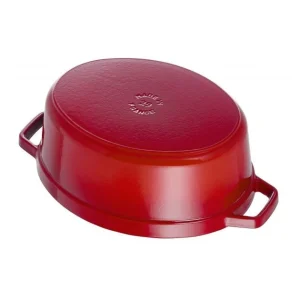 STAUB Cocotte Fonte Ovale 23 Cm Rouge Cerise 2,35 L Acheter Maintenant 10