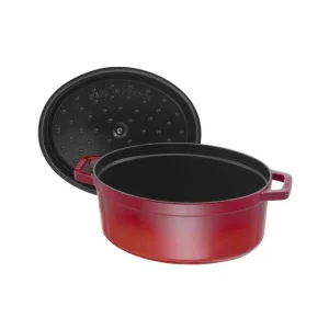 STAUB Cocotte Fonte Ovale 23 Cm Rouge Cerise 2,35 L Acheter Maintenant 12