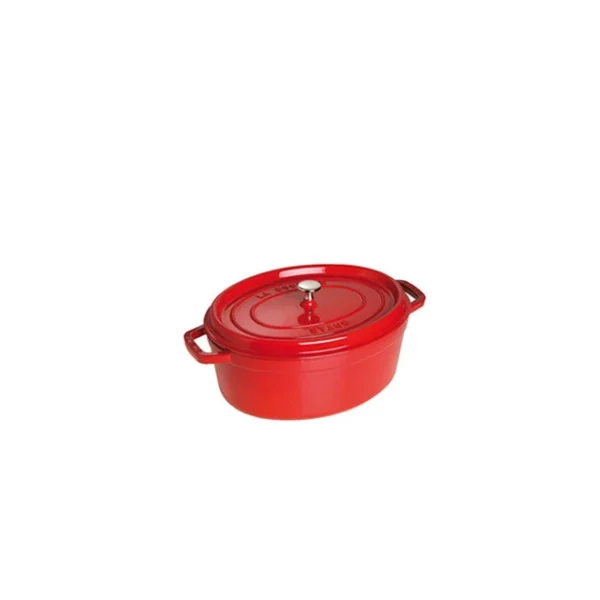 STAUB Cocotte Fonte Ovale 23 Cm Rouge Cerise 2,35 L Acheter Maintenant 1