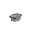 STAUB Cocotte Fonte Ovale 27 Cm Gris Graphite 3,2 L soldes pas cher 8