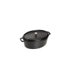 STAUB Cocotte Fonte Ovale 27 cm Noir Mat 3,2 L vente luxe pas cher 13