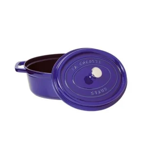 grossiste en ligne STAUB Cocotte Fonte Ovale 29 cm Bleu Intense Majolique 4,2 L 6