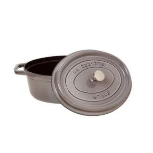 STAUB Cocotte Fonte Ovale 29 cm Gris Graphite 4,2 L soldes luxe 6