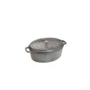 STAUB Cocotte Fonte Ovale 29 cm Gris Graphite 4,2 L soldes luxe 8