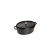 Pas Cher soldes France STAUB Cocotte Fonte Ovale 29 cm Noir Mat 4,2 L 10