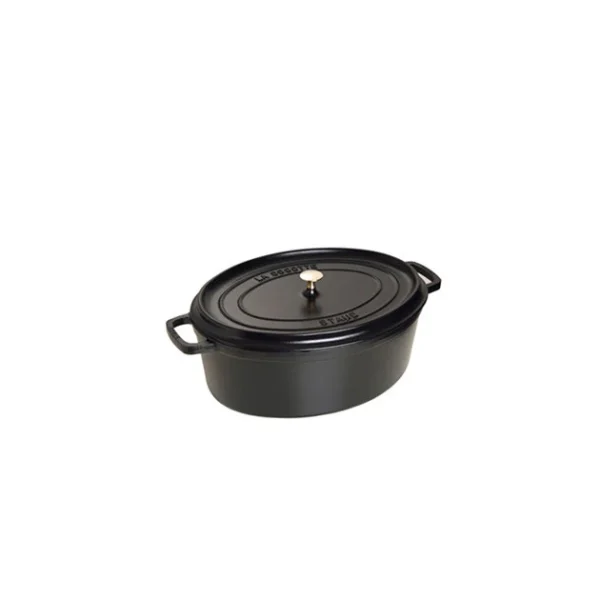 Pas Cher soldes France STAUB Cocotte Fonte Ovale 29 cm Noir Mat 4,2 L 1