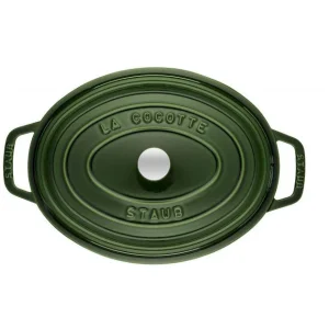 STAUB Cocotte Fonte Ovale 29 Cm Vert Basilic Majolique 4,2 L magasin en ligne 10