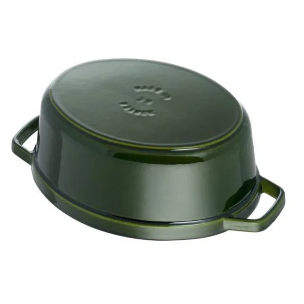 STAUB Cocotte Fonte Ovale 29 Cm Vert Basilic Majolique 4,2 L magasin en ligne 5