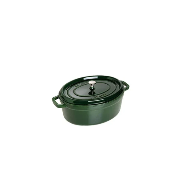 STAUB Cocotte Fonte Ovale 29 Cm Vert Basilic Majolique 4,2 L magasin en ligne 1