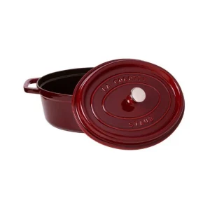 STAUB Cocotte Fonte Ovale 31 cm Grenadine Majolique 5,5 L en solde 6