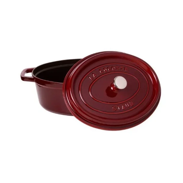 STAUB Cocotte Fonte Ovale 31 cm Grenadine Majolique 5,5 L en solde 3