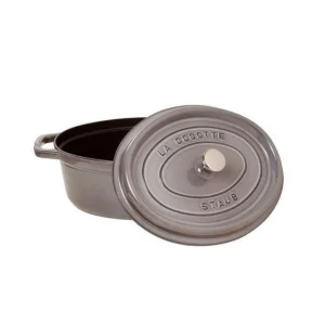 boutique en ligne france STAUB Cocotte Fonte Ovale 31 Cm Gris Graphite 5,5 L 6