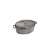 STAUB Cocotte Fonte Ovale 31 cm Gris Graphite 5,5 L marque pas cher 13