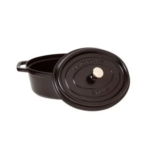 STAUB Cocotte Fonte Ovale 31 Cm Noir Mat 5,5 L pas cher 7