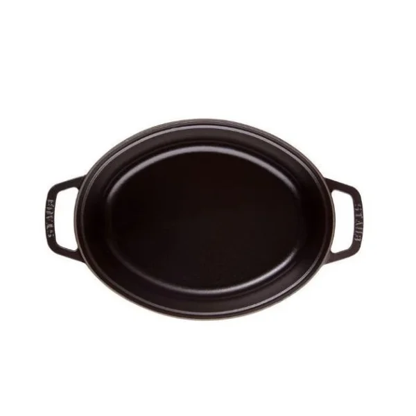 STAUB Cocotte Fonte Ovale 31 Cm Noir Mat 5,5 L pas cher 4