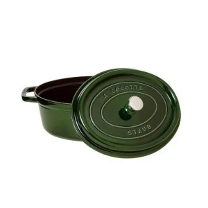 STAUB Cocotte Fonte Ovale 31 cm Vert Basilic Majolique 5,5 L mode pas cher 6