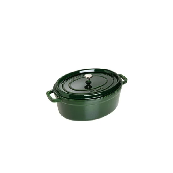 STAUB Cocotte Fonte Ovale 31 cm Vert Basilic Majolique 5,5 L mode pas cher 1