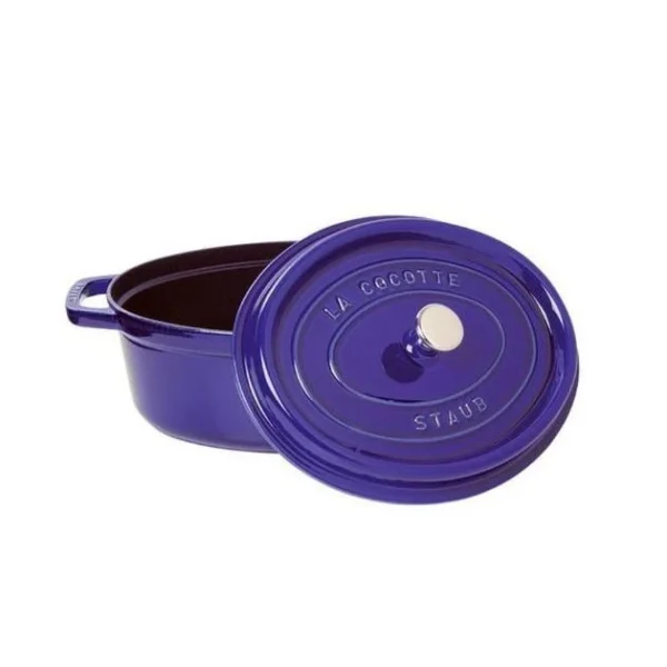 STAUB Cocotte Fonte Ovale 33 cm Bleu Intense Majolique 6,7 L Promotio de vente 3