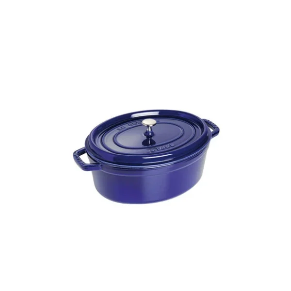 STAUB Cocotte Fonte Ovale 33 Cm Bleu Intense Majolique 6,7 L Large choix en ligne 1