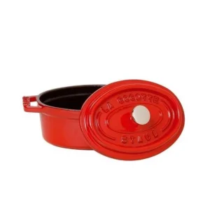 STAUB Cocotte Fonte Ovale 33 cm Rouge Cerise 6,7 L vente à bas prix 6