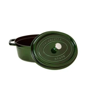 en vente STAUB Cocotte Fonte Ovale 33 cm Vert Basilic Majolique 6,7 L 6