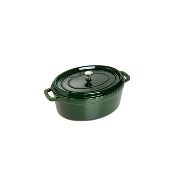 en vente STAUB Cocotte Fonte Ovale 33 cm Vert Basilic Majolique 6,7 L 1