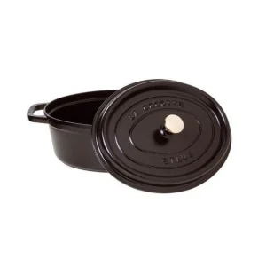 STAUB Cocotte Fonte Ovale 37 Cm Noir Mat 8 L officiel 6