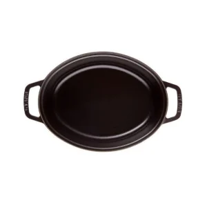 STAUB Cocotte Fonte Ovale 41 cm Noir Mat 12 L ﻿soldes 9