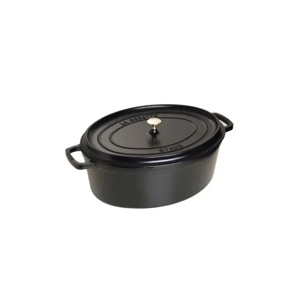 STAUB Cocotte Fonte Ovale 41 cm Noir Mat 12 L ﻿soldes 1