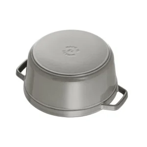 beauté STAUB Cocotte Fonte Ronde 12 cm Gris Graphite 0,4 L 9