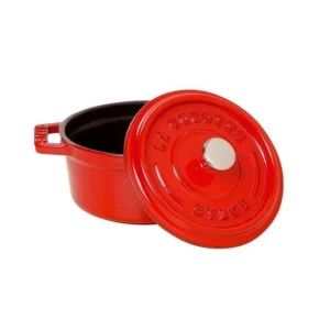 soldes pas cher STAUB Cocotte Fonte Ronde 18 cm Rouge Cerise 1,7 L 6