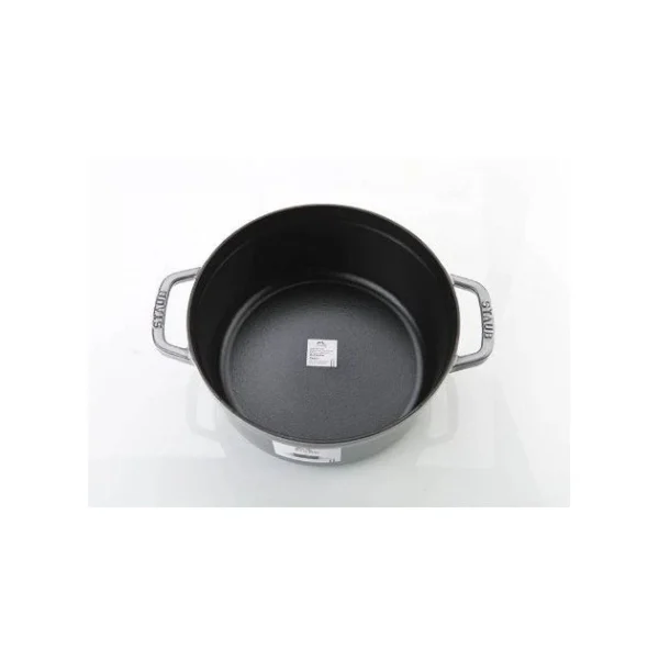 achat STAUB Cocotte Fonte Ronde 22 Cm Gris Graphite 2,6 L 3