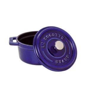 ultratendance STAUB Cocotte Fonte Ronde 24 Cm Bleu Intense Majolique 3,8 L 6