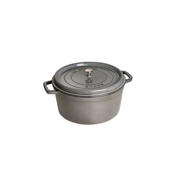 STAUB Cocotte Fonte Ronde 24 cm Gris Graphite 3,8 L qualité supérieure 1