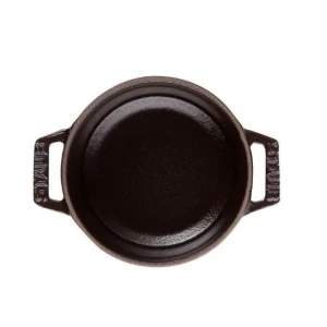 garantis authentique STAUB Cocotte Fonte Ronde 24 Cm Noir Mat 3,8 L 6