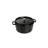 garantis authentique STAUB Cocotte Fonte Ronde 24 Cm Noir Mat 3,8 L 13