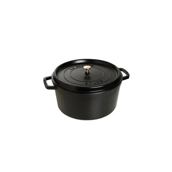 garantis authentique STAUB Cocotte Fonte Ronde 24 Cm Noir Mat 3,8 L 1