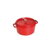 achetez pas cher STAUB Cocotte Fonte Ronde 24 Cm Rouge Cerise 3,8 L 7