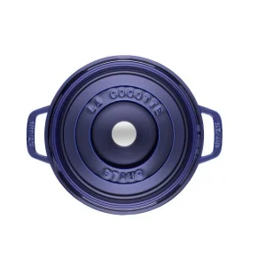 Prestation Et Rapide STAUB Cocotte Fonte Ronde 26 cm Bleu Intense Majolique 5,2 L 10