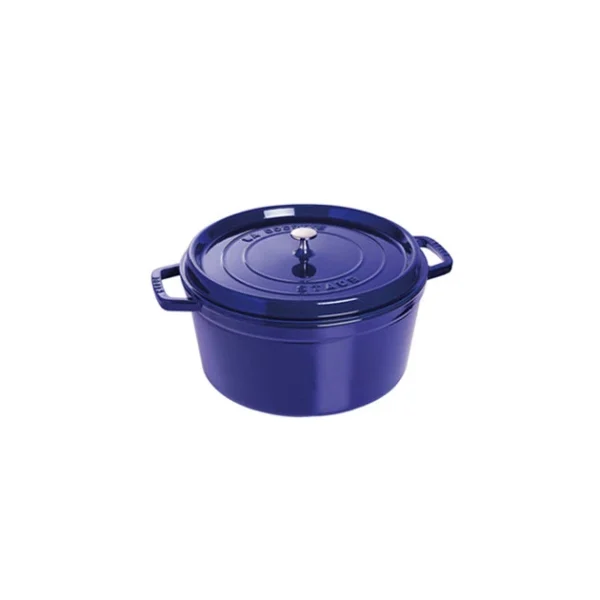 Prestation Et Rapide STAUB Cocotte Fonte Ronde 26 cm Bleu Intense Majolique 5,2 L 1