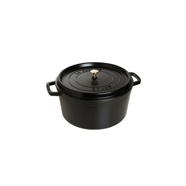 marque pas cher STAUB Cocotte Fonte Ronde 26 Cm Noir Mat 5,2 L 1