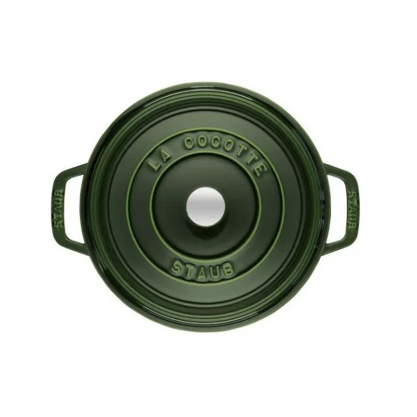 STAUB Cocotte Fonte Ronde 26 cm Vert Basilic Majolique 5,2 L vente en ligne pas cher 4