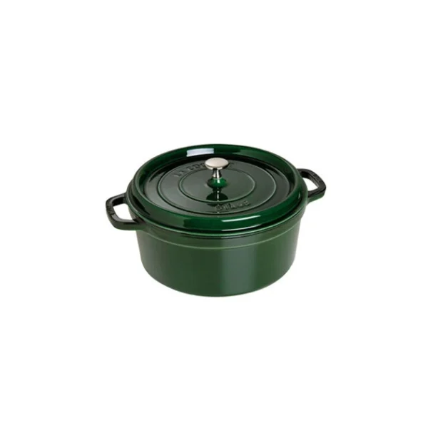 destockage STAUB Cocotte Fonte Ronde 26 Cm Vert Basilic Majolique 5,2 L 1