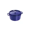 STAUB Cocotte Fonte Ronde 28 cm Bleu Intense Majolique 6,7 L beauté 14