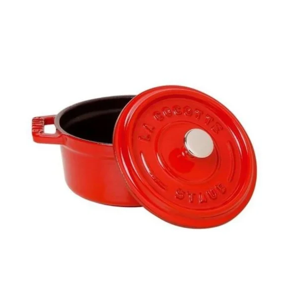 vente chaude STAUB Cocotte Fonte Ronde 28 Cm Rouge Cerise 6,7 L 3