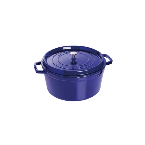 STAUB Cocotte Fonte Ronde 30 cm Bleu Intense Majolique 8,35 L marque pas cher 1