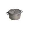 design à la mode STAUB Cocotte Fonte Ronde 34 cm Gris Graphite 12,6 L 8