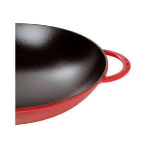 Wok En Fonte 37 Cm Rouge Staub en vente 9