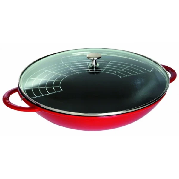 Wok En Fonte 37 Cm Rouge Staub en vente 1